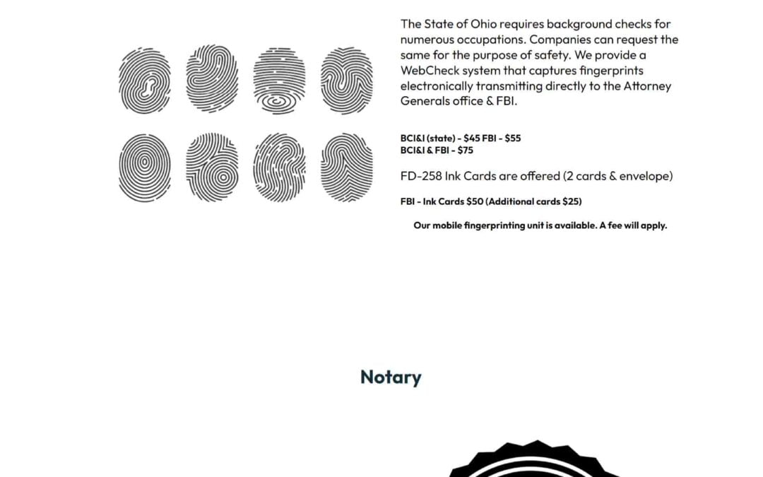 Fingerprint landing page