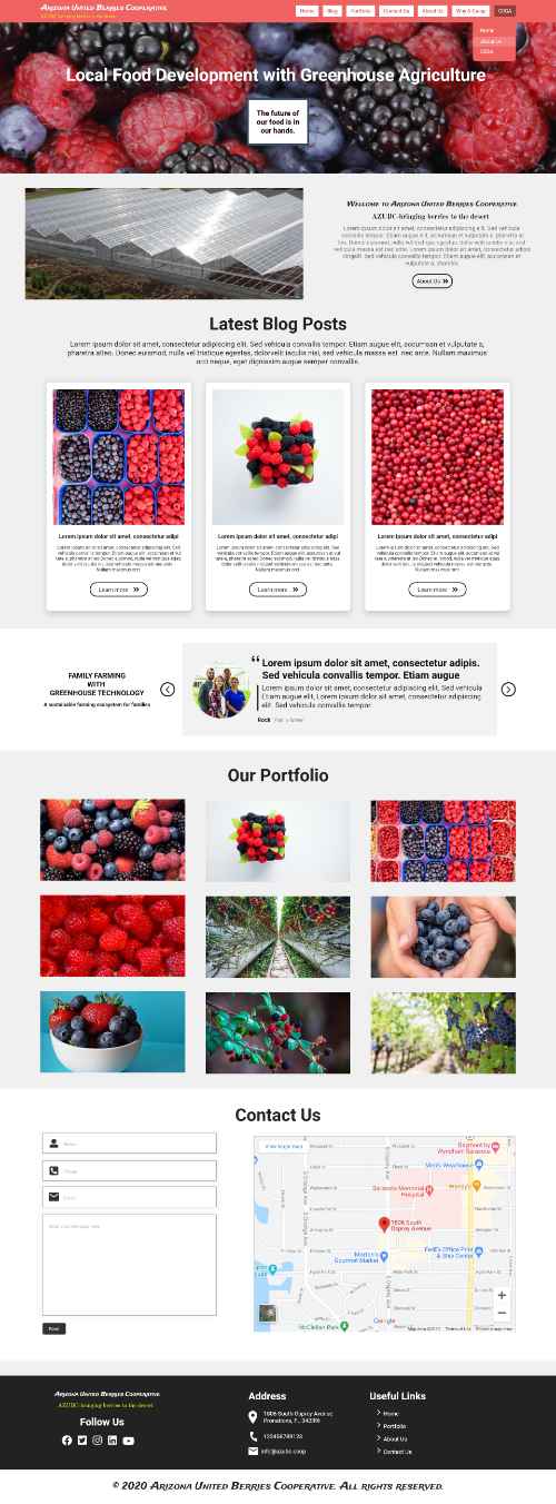 Best fruit landing page