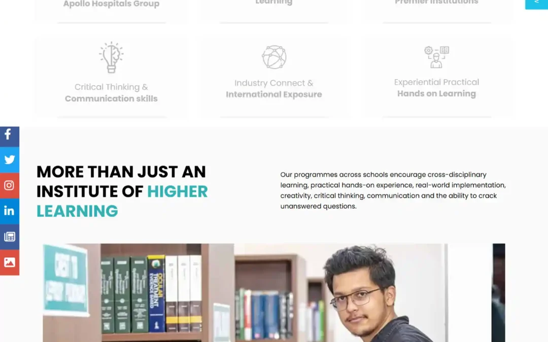 Apollo University best institute website design