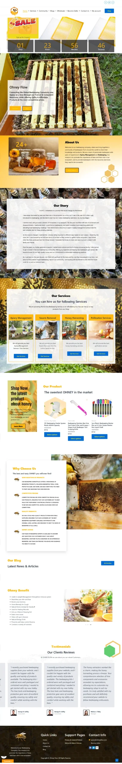 Global Beekeeping Communiy | Best agriculture and farming website design