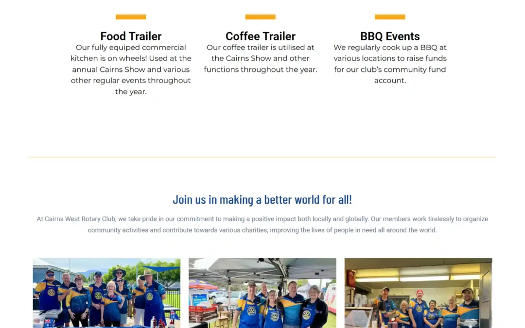 Rotary Club of Cairns West | Best Rotary Club Website Design