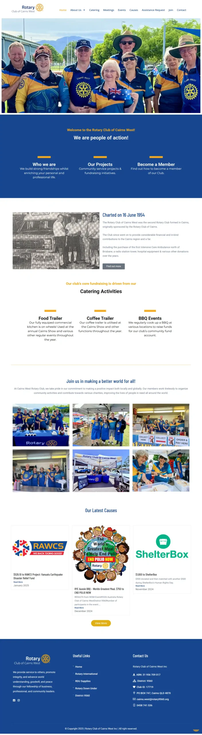 Rotary Club of Cairns West | Best Rotary Club Website Design