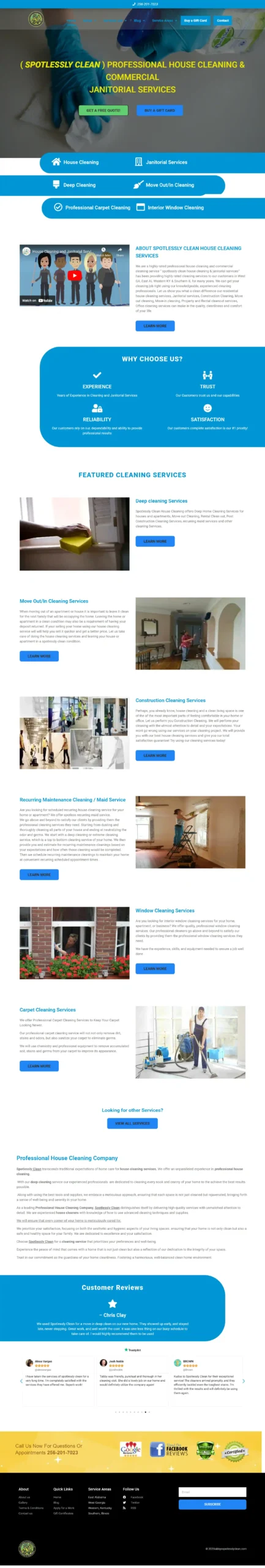 Best cleaning company website design